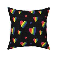 Rainbow Flag hearts medium