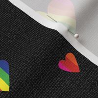 Rainbow Flag hearts medium