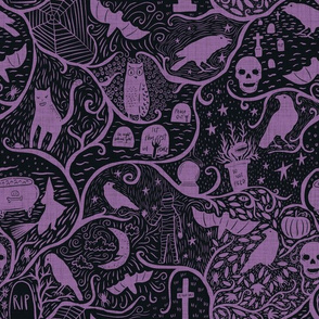 Mystical night - inverse - purple