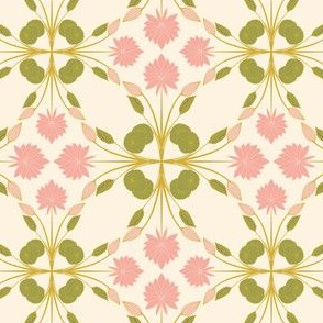 Tiles Lotus Flower - Light pink