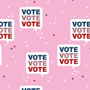 Vote for president please USA elections pink stars