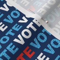 Vote for change typography text design for presidential elections usa blue red navy leopard detailing