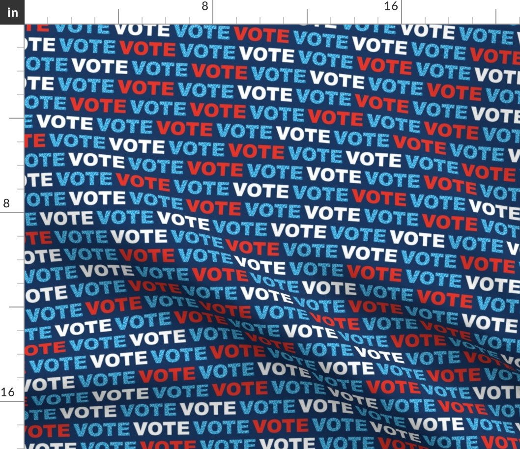 Vote for change typography text design for presidential elections usa blue red navy leopard detailing