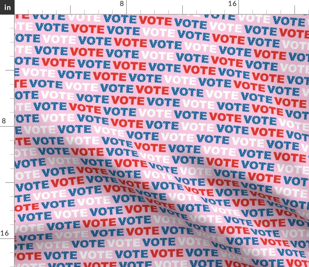 Vote for change typography text design for presidential elections usa blue red pink leopard detailing