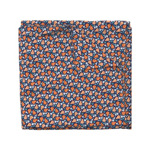 Pears and Blossoms in Orange and Blue - extra small print