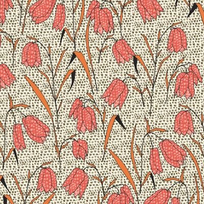 Fritillaria Flower Offwhite-Red