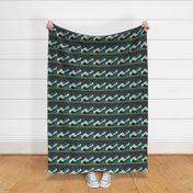 6" square: layered mountain // olive x, summit, green olive, 165-8 x, blue pine, teal no. 2, 174-15 x