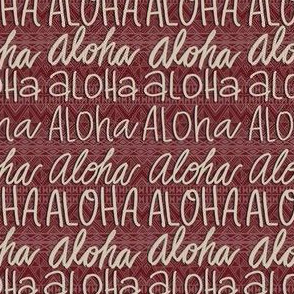 Aloha tribal red background 