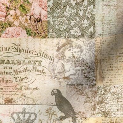 Vintage Botanical Ephemera Collage