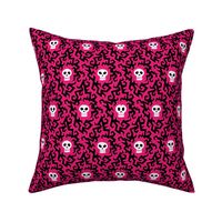 Halloween thorny skulls pink (small)