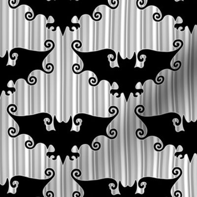 Gothic Halloween bats black white