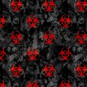 Grungy Biohazard Red on Black