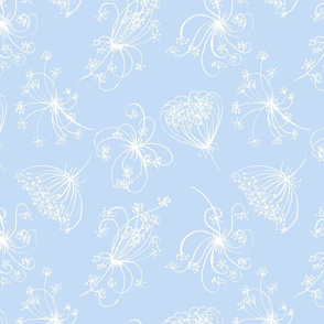 Queen Anne's Lace Scatter  Blue/White