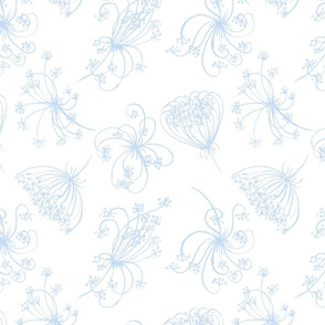 Queen Anne's Lace Scatter White/Lt Blue