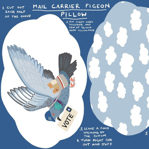Mail Carrier Pigeon Pillow