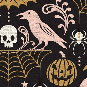 All Hallows' Eve - Black Gold Pink Large Scale