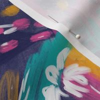 Abstract Painting with Florals