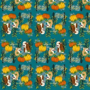 [Small prints] Huskies and pumpkins, multi direction
