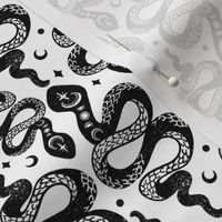 Black and White Moon Snakes by Angel Gerardo - Small Scale