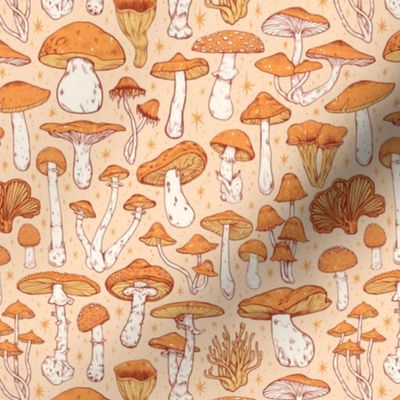 Deadly Mushrooms Orange Creme 1/2 Size