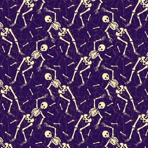 Dancing Skeletons - Dark Purple
