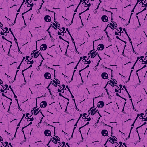 Dancing Skeletons - Purple