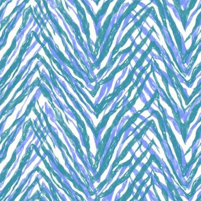Zebra Safari Watercolor - Blue Sea