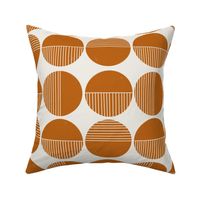 In the Mid Century Mood - Orange on Linen