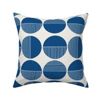 In the Mid Century Mood - Classic Blue on Linen