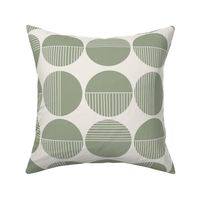 In the Mid Century Mood - Sage Green on Linen