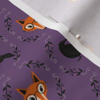 Crow and Fox - small scale purple 