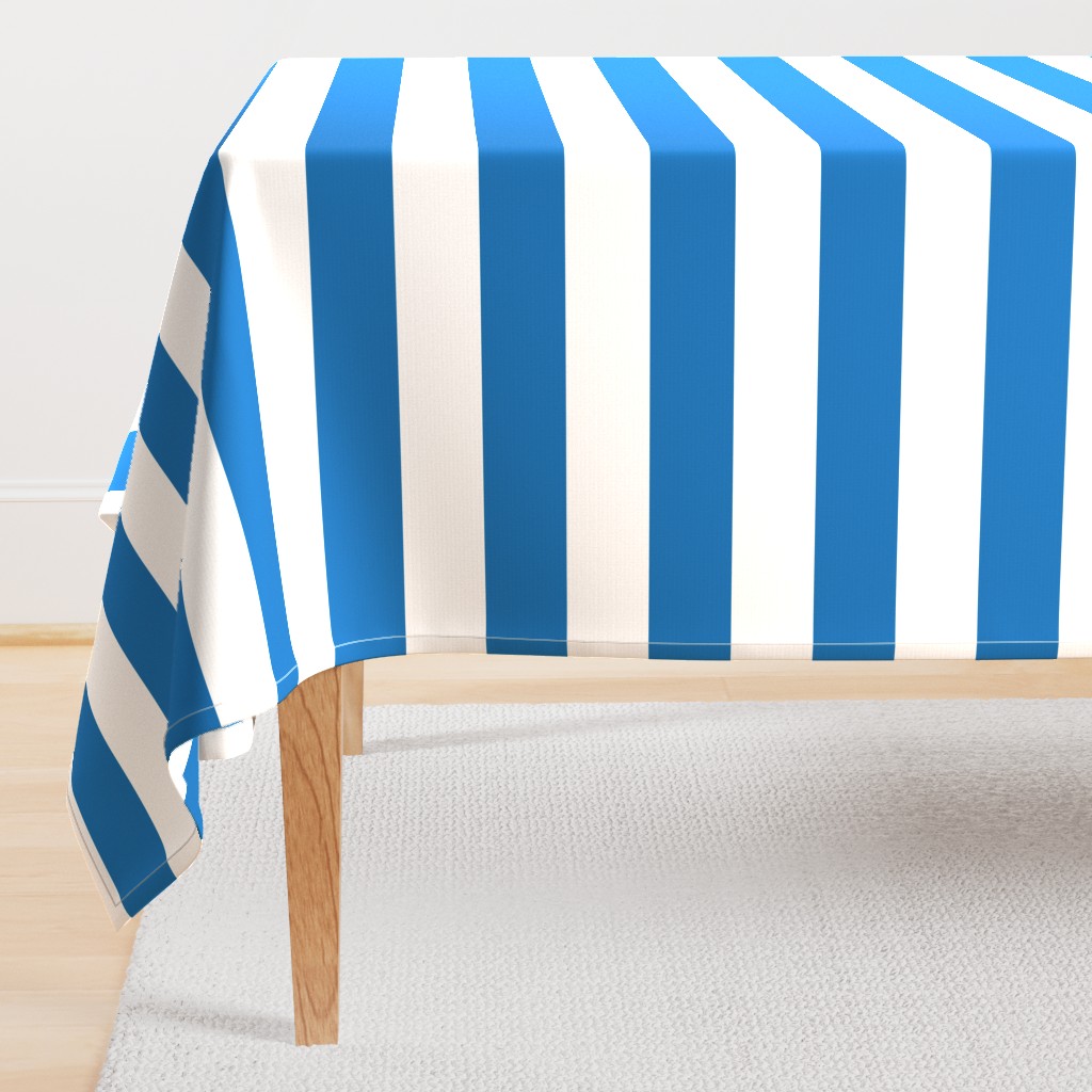 Biscayne Blue Horizontal Tent Stripes Florida Colors of the Sunshine State