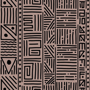 African Mud Cloth - Rose Shell