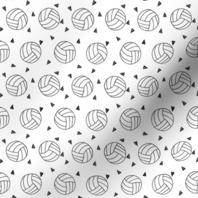 SMALL volleyball fabric - sports fabric, beach volleyball, volleyballs, sport, sports fabric -  white