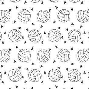 SMALL volleyball fabric - sports fabric, beach volleyball, volleyballs, sport, sports fabric -  white