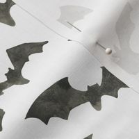 Batty - watercolor- white