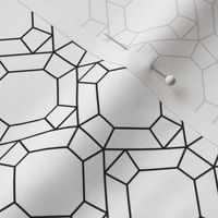 Geometric Black and White Honeycomb