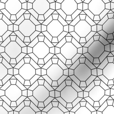 Geometric Black and White Honeycomb