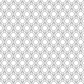 Geometric Black and White Honeycomb