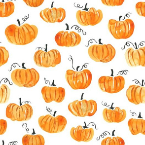 Watercolor pumpkins 
