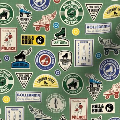 All Skate Vintage Roller Rink Stickers - Small