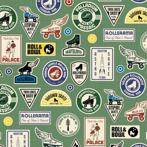 All Skate Vintage Roller Rink Stickers - Small
