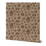 Yoga Energy Sepia Brown by Angel Gerardo - Large Scale