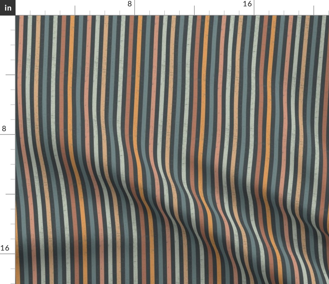 Autumn Stripe - Slate, Medium Scale
