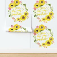 You Are My Sunshine Sunflower Wreath 6x6 