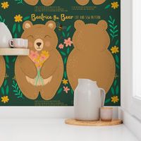 Beatrice the Bear cut and sew plush pattern