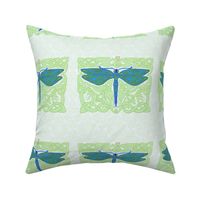 Dragonfly 4 on celt rococo blue & green