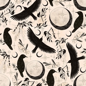 black bird wallpaper pattern