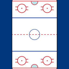 (42" width - 2 yard panel) Eat. Sleep. Hockey. - Ice Hockey Rink - Blue LAD20BS