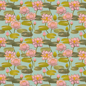 Lotus Blossoms {Duck Egg} medium